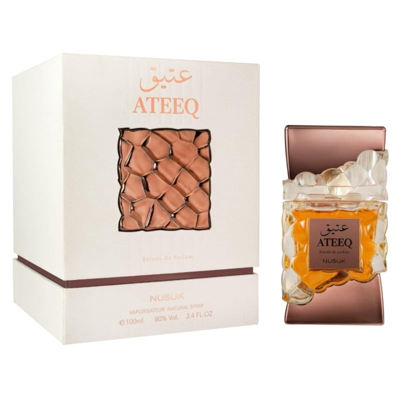 Ateeq Extrait De Parfum for Men Natural Spray 3.4 oz by Nusuk